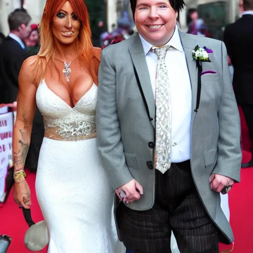 Prompt: jodie marsh & Michael mcintyre getting married at the ritz