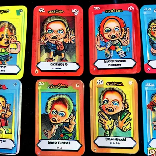 Image similar to Garbage Pail Kids cards