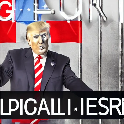 Prompt: donald trump in jail, realistic, shot on an iphone