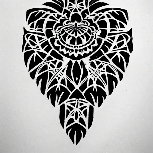 Image similar to tattoo design, stencil, tattoo stencil, traditional, a world famous tattoo