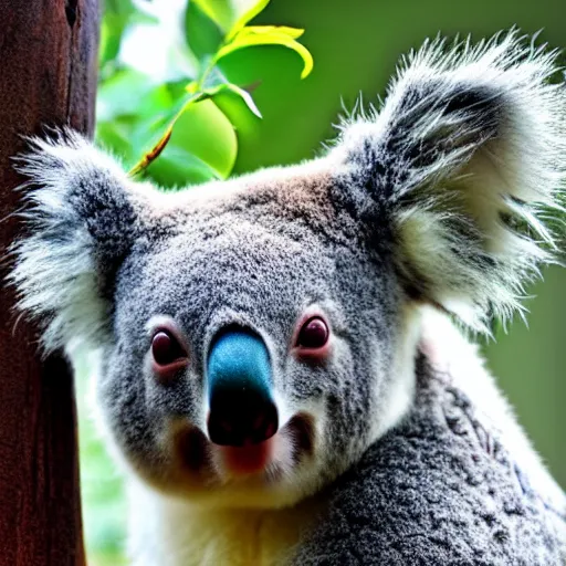 Image similar to koala with fangs