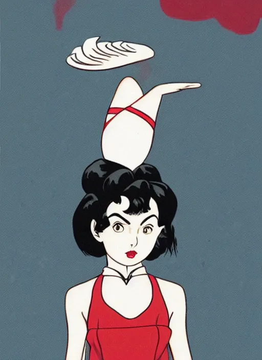 Image similar to Twin Peaks Audrey Horne character designed by Rumiko Takahashi