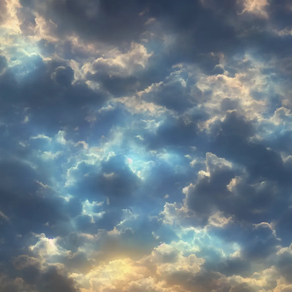 Image similar to Beautiful fantasy sky, octane render