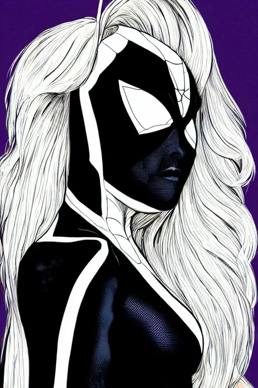 Prompt: a portrait of samantha fox as spider gwen,, single head, no double head,