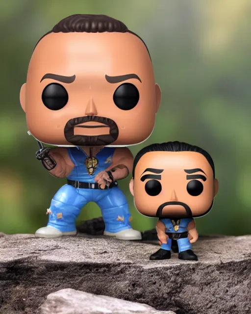 Image similar to A Dwayne Johnson Funko Pop. Photographic, photography