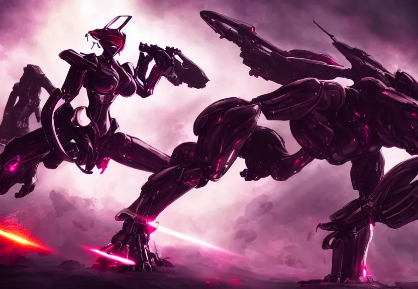 Prompt: epic cinematic shot of stunning beautiful hot anthropomorphic mecha female dragon fighting in the apocalypse with laser rifle, has silver armor and fuchsia skin, apocalypse, warframe fanart, terminator art, epic scale, furaffinity, deviantart, octane