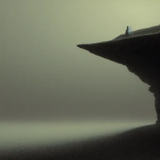 Prompt: through the fog small shiny pearls roll towards me, cinematic, concept art, by zdzislaw beksinski, by ivan aivazowsky, by h. r. giger, by moebius, intricate, volumetric light, dark atmosphere, dim light, psychedelic colors, smooth, depth perception, 4 k, unreal engine 5, ultradetailed, artstation