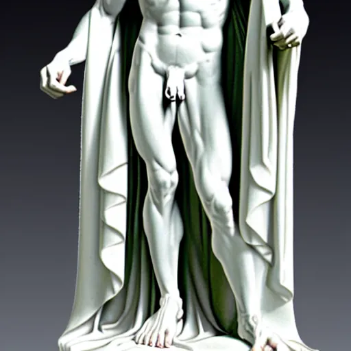 Image similar to sauron as a greek marble statue