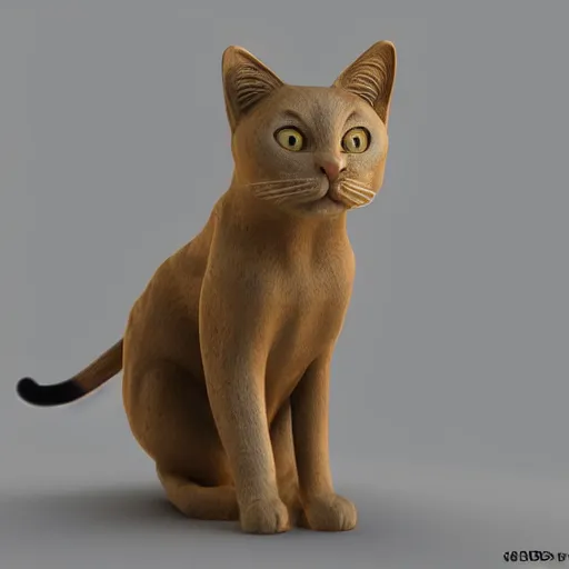 Prompt: 3d render cat