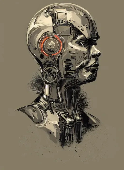 Image similar to a portrait of a cyborg by bagge peter