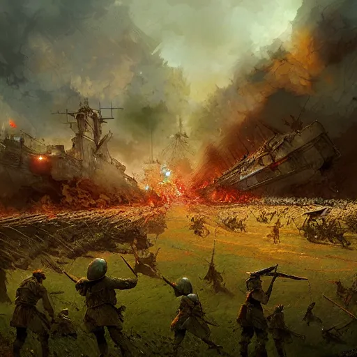 Prompt: The battle of the Somme by Marc Simonetti