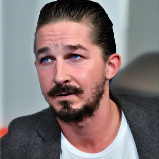 Image similar to Shia Lebeouf on a cloud.