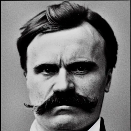 Prompt: 3 5 mm portrait of friedrich nietzsche