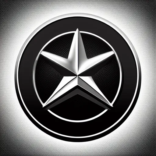 Prompt: Mercedes logo, vector graphics