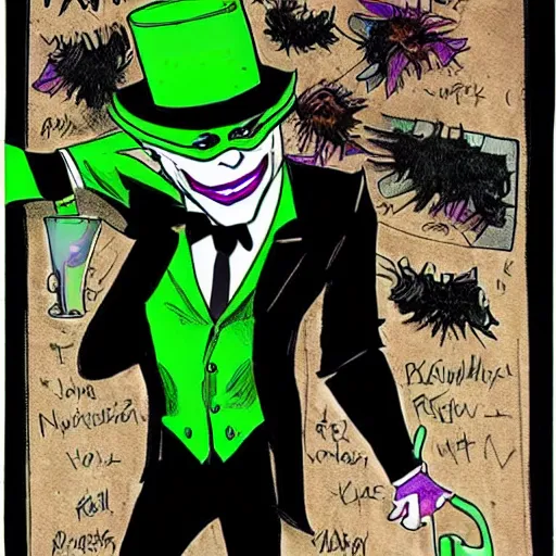 Image similar to the riddler as the joker