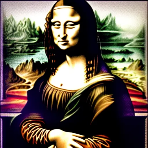 Prompt: ink blot rendition of Mona Lisa-n 6