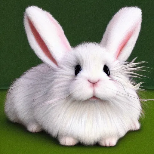 Image similar to the fluffiest bunny , photorealistic