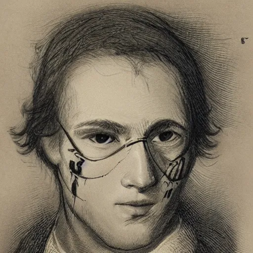 Image similar to sketch of man wearing band on eyes with beleiver written on it