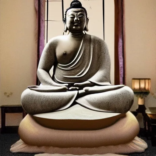 Prompt: real life buddha as a real human. photo. realistic.