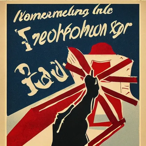 Image similar to vintage propaganda style poster that promotes the closing of slaughterhouses and freedom for animals