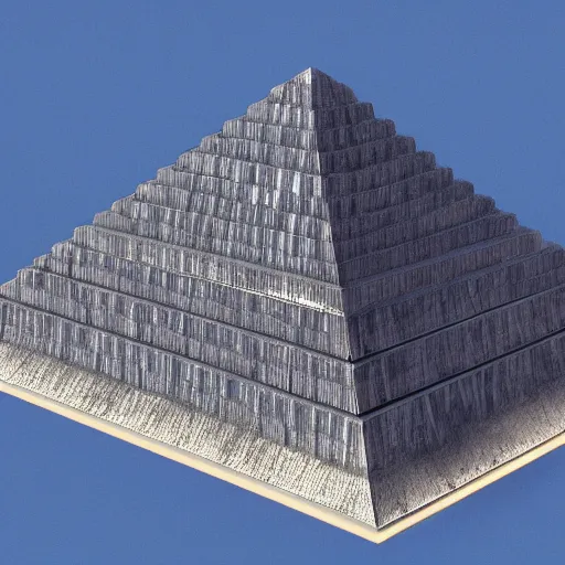 Image similar to highly detailed concept art ray tracing 8 k brutalist pyramid in the ocean storm octane render blender
