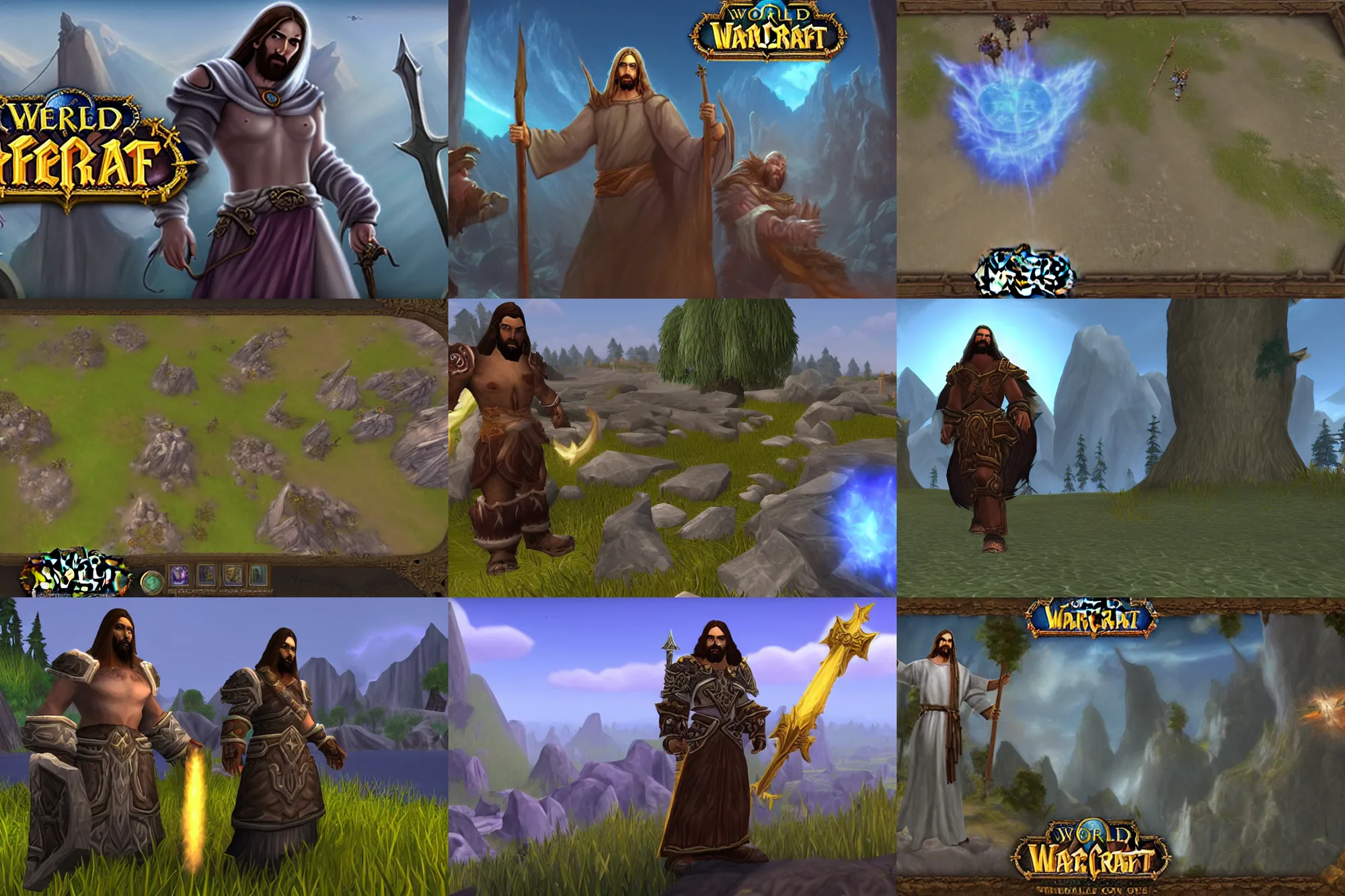 Prompt: jesus in world of warcraft, in game screenshot