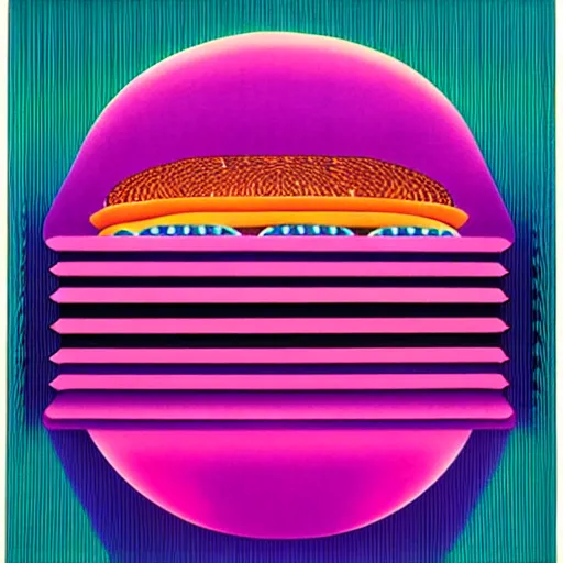 Image similar to burger by shusei nagaoka, kaws, david rudnick, airbrush on canvas, pastell colours, cell shaded, 8 k