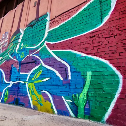 Image similar to a mural about downtown tucson, in style of street art