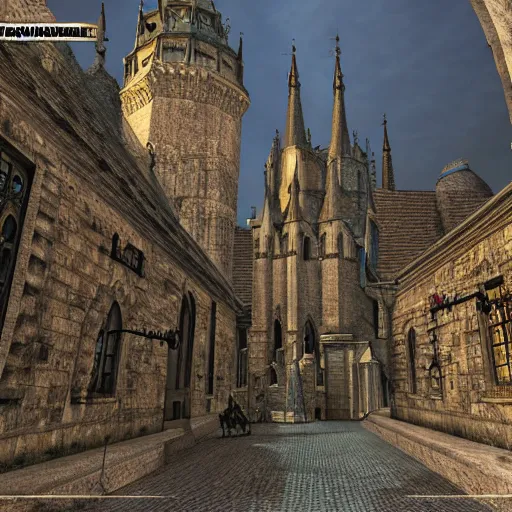 Image similar to gothic medieval city, hdr raytracing, highly detailed