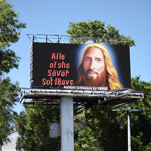 Image similar to billboard jesus southern savior