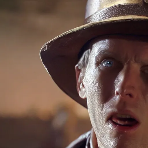 Image similar to Live Action Still of Jerma in Raiders of the Lost Ark, real life, hyperrealistic, ultra realistic, realistic, highly detailed, epic, HD quality, 8k resolution, body and headshot, film still