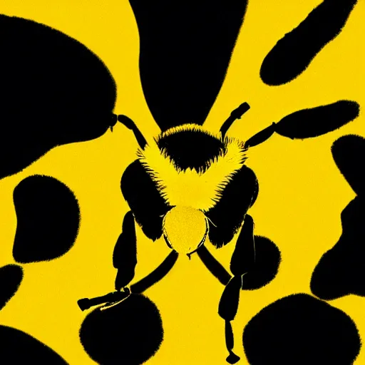 Image similar to minimal album cover of a bee