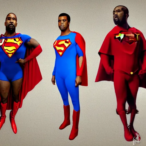 Image similar to kanye west as superman