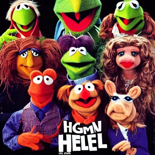 Prompt: scenes from the 1 9 9 9 film muppets go to hell directed by jim henson, high quality, high resolution