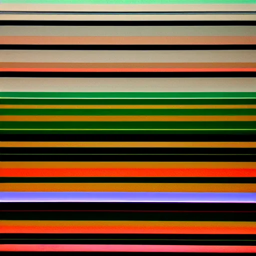 Image similar to Mixed media art. a series of vertical stripes in different colors. kelly green by James Turrell washed-out