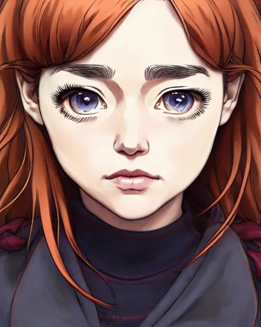 Image similar to portrait Anime as emilia clarke game of thrones girl cute-fine-face, brown-red-hair pretty face, realistic shaded Perfect face, fine details. Anime. game of thrones realistic shaded lighting by Ilya Kuvshinov katsuhiro otomo ghost-in-the-shell, magali villeneuve, artgerm, rutkowski, WLOP Jeremy Lipkin and Giuseppe Dangelico Pino and Michael Garmash and Rob Rey