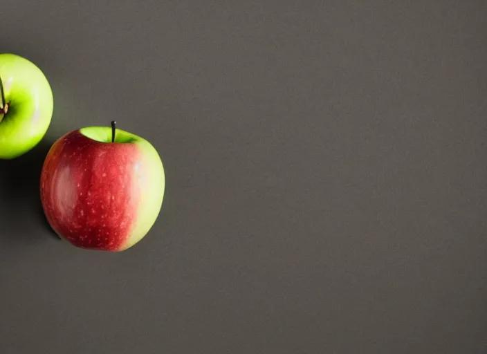 Image similar to photo still of an apple with human teeth, 8 k, studio lighting bright ambient lighting key light, 8 5 mm f 1. 8