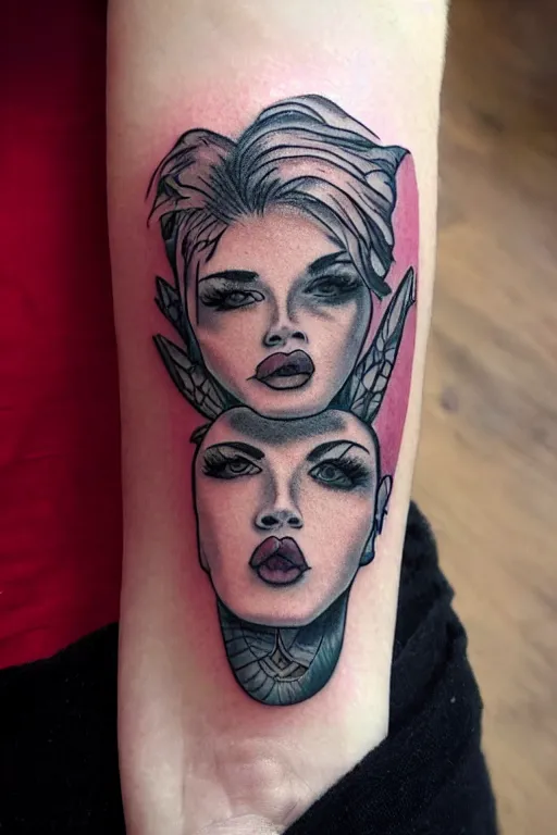 Image similar to pixie, lgbtqia, tattoo by Ryan Ashley