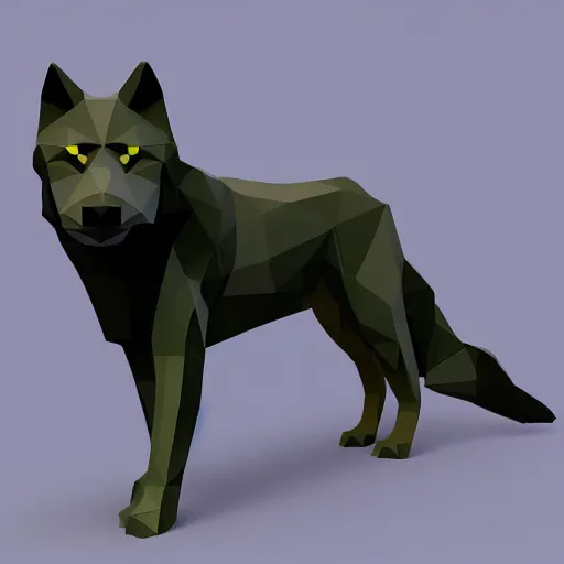 Image similar to Low poly wolf