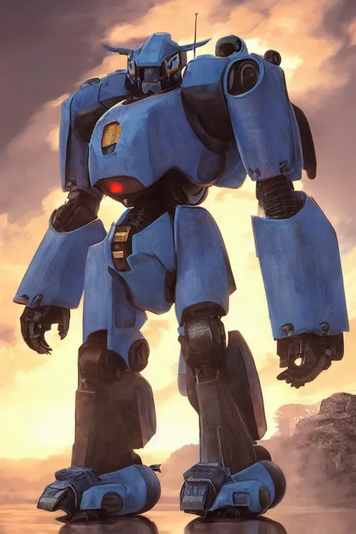 Image similar to mechwarrior 5 : mercenaries mech megaman transformer robot boss tank engine game octane render, 4 k, hd 2 0 2 2 3 d cgi rtx hdr style chrome reflexion glow fanart, global illumination ray tracing hdr fanart arstation by ian pesty by jesper ejsing pixar and disney unreal zbrush central hardmesh