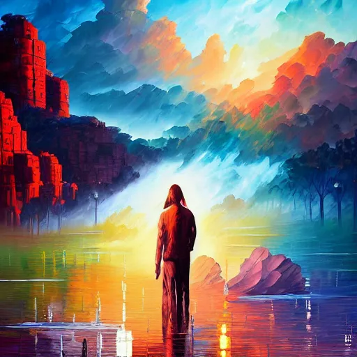 Image similar to art by alena aenami, tomasz alen kopera, rob gonsalves, leonid afremov, syd mead, paul lehr, james christensen, andreas rocha