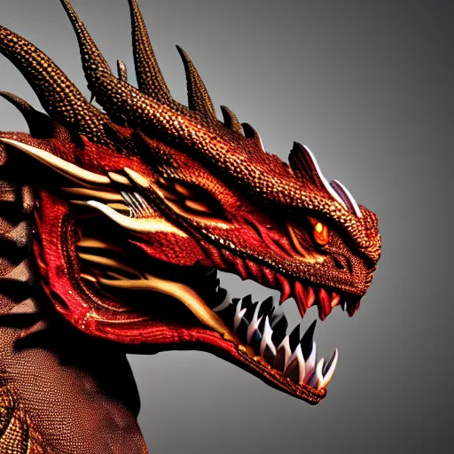 Image similar to dragon head, detailed, 4 k, realistic