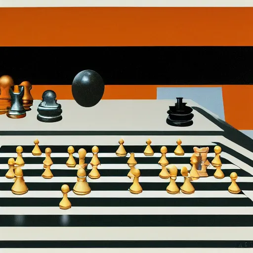 Prompt: a clean chessboard, Dan McPharlin, Ralph McQuarrie