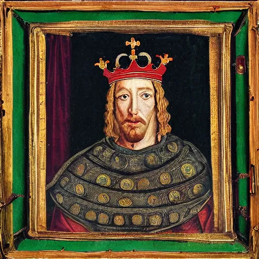 Image similar to “ king waldo, epic medieval portrait ”