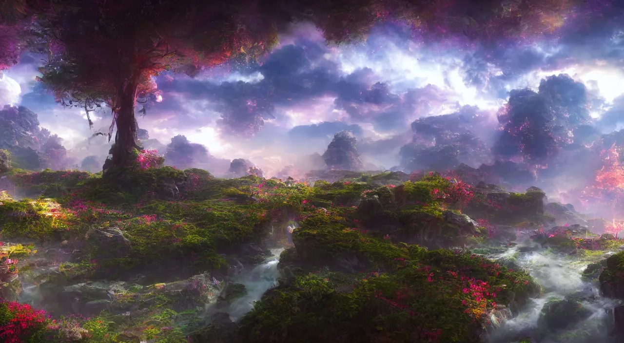 Dream world  Fantasy landscape, Fantasy artwork, Anime scenery