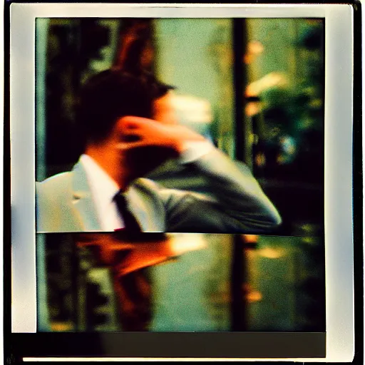 Image similar to polaroid of a dream reflection street photography portrait lomography