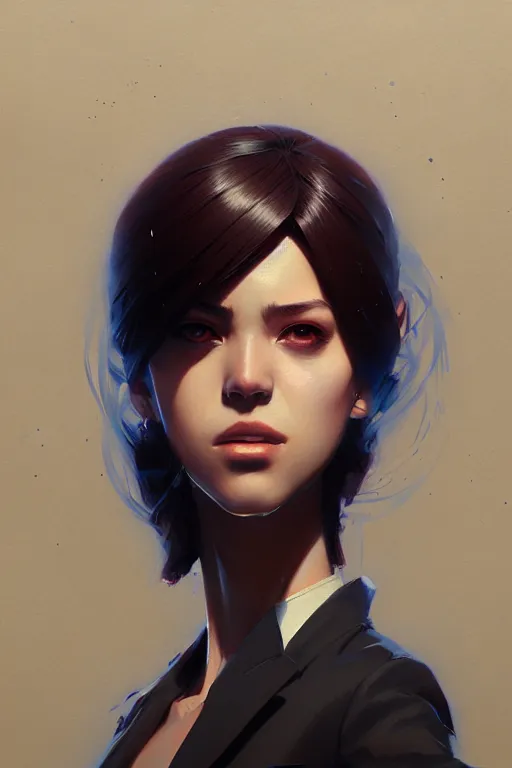 Image similar to a ultradetailed painting of a stylish woman, her head is a bomb, by greg rutkowski, and makoto shinkai trending on artstation