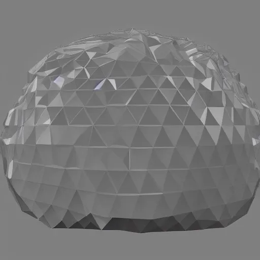 Image similar to a render of a low polygon lemon, unreal engine