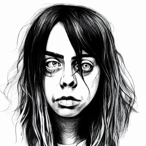 Buy Billie Eilish Original Sketch Online in India - Etsy