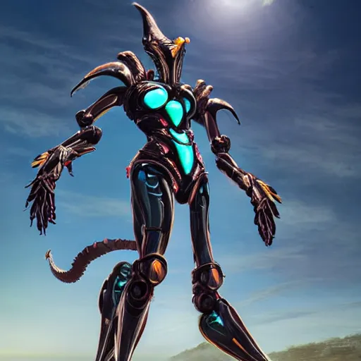 Image similar to looking up at a highly detailed 300 foot tall giant exquisite beautiful female warframe, as an anthropomorphic robot dragon, posing elegantly over your tiny form, detailed legs looming over you, camera on the ground, at the beach on a sunset, sleek streamlined design, streamlined matte black armor, sharp detailed claws, detailed sharp robot dragon feet, worms eye view, giantess shot, upward shot, ground view shot, leg shot, front shot, cinematic shot, high quality warframe fanart, captura, realistic, professional digital art, high end digital art, furry art, giantess art, anthro art, DeviantArt, artstation, Furaffinity, 8k HD render, epic lighting